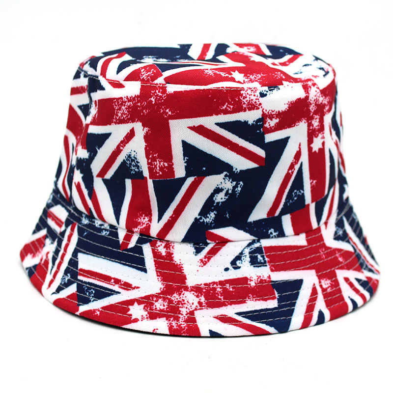 Unisex Casual British Style National Flag Wide Eaves Bucket Hat display picture 1