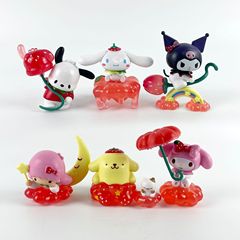 Sanrio Blinding Box Sweet Strawberry Park Figure Creative Cute Decor Item Cool Luluomi Twist Egg Doll Car Interior