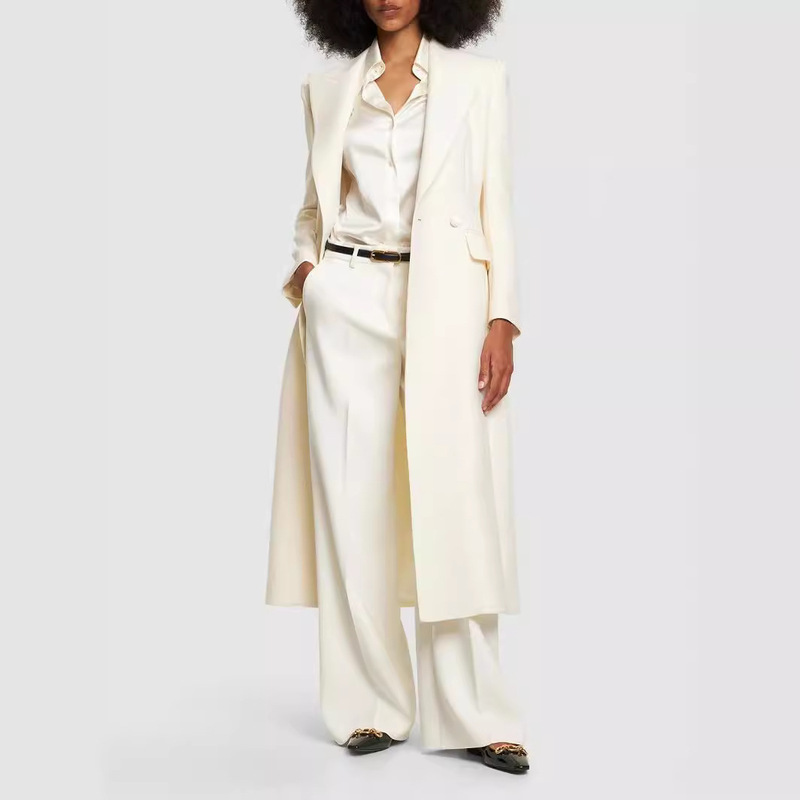 2026 Spring and Autumn New Style European and American Style Slim Fit Ladylike Skirt-Style Women's Solid Color Mid-Length Blazer