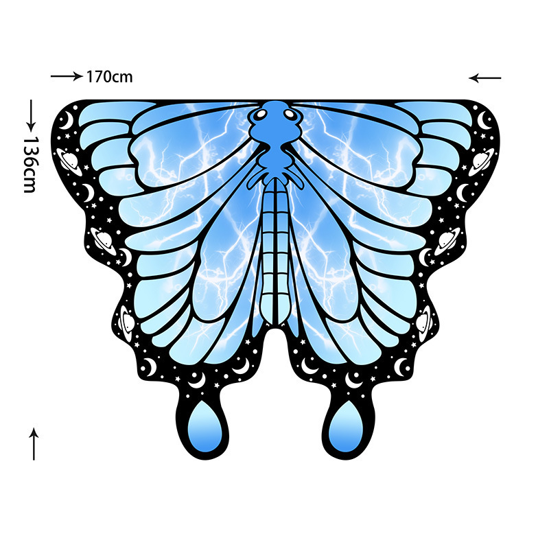 Capas de mariposa comercio exterior transfronterizo capas de mariposa Halloween decoración de danza colorida alas de mariposa al por mayor