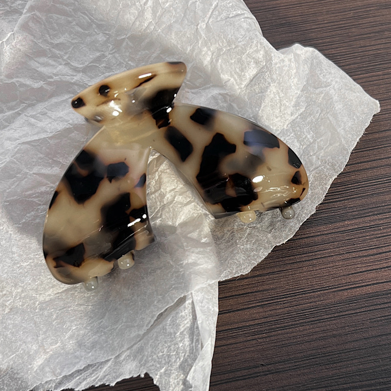 Retro Style Leopard Print Acetate Plate Hair Clip Headdress display picture 4