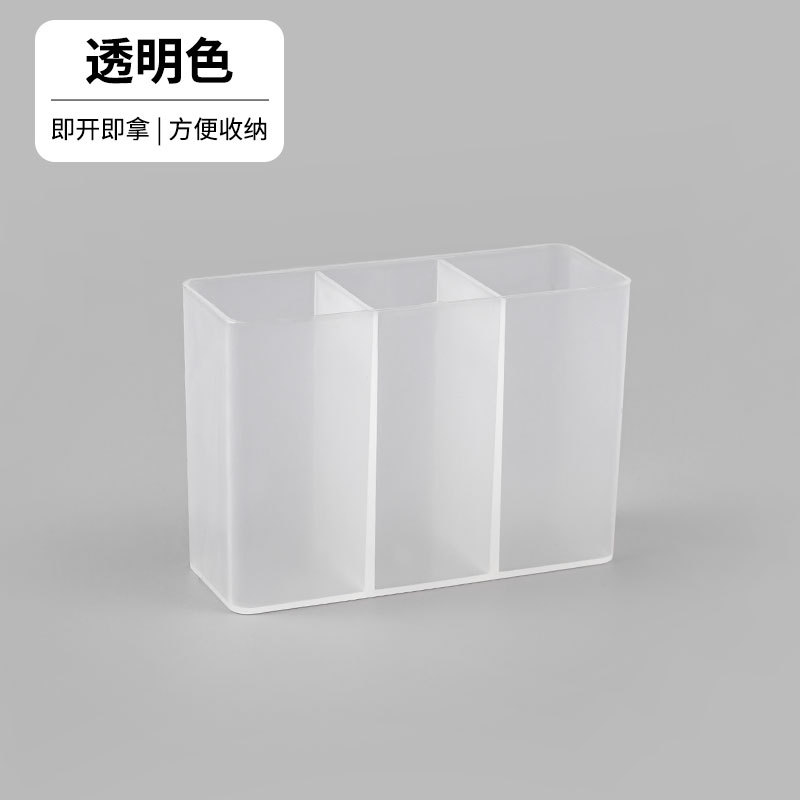 Caja de almacenamiento de lápiz labial Gabinete de espejo sin perforación para colgar en la pared Lápiz de cejas Tijeras Cepillo Cuchilla dividida Objetos pequeños transparentes Estante de almacenamiento image 7