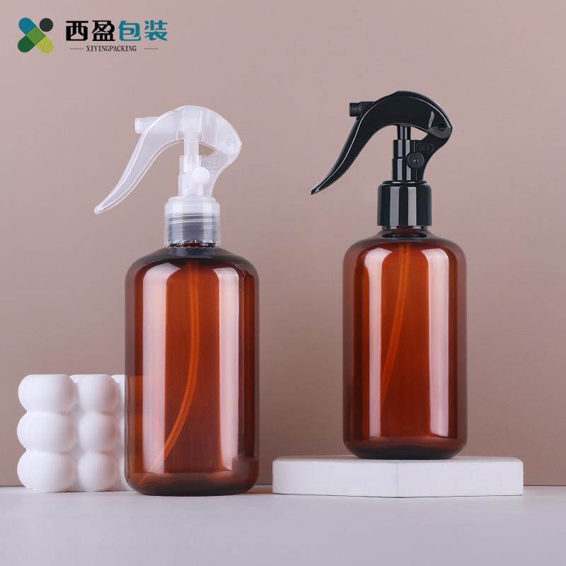 300ml圆肩24牙口塑料瓶配老鼠喷枪 250ml高级PET酒精喷雾分装空瓶