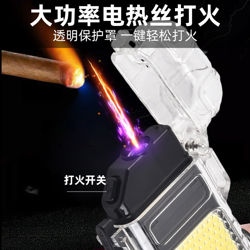 新品充電式アークライター照明灯アウトドア多機能懐中電灯キーホルダーライトミニシガレットライター|undefined