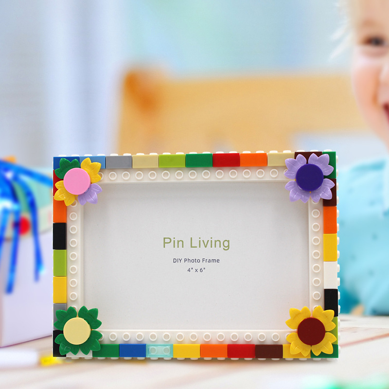 Spelling memories of small garden DIY children's building blocks photo frame early education handmade simple creative birthday photo frame