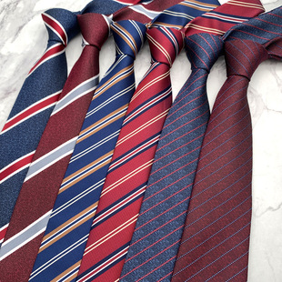 Striped Tie Men's Formal Wear Business Work Professional Suit Accessories British Oblique Striped Hand Style 8cm