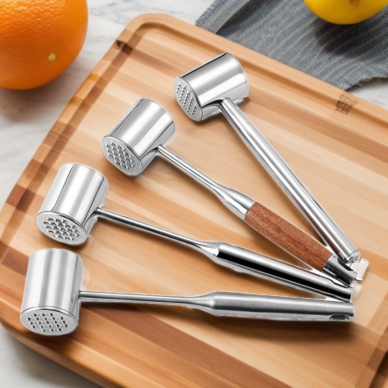 Stainless Steel 304 Meat Tenderizer Nut Hammer Steak Meat Hammer Household Kitchen Restaurant Tool 304 Stainless Steel