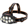 Cross border Strong light Headlight run motion Head mounted LED Work Lights USB charge Wild fish Matrix Headlight