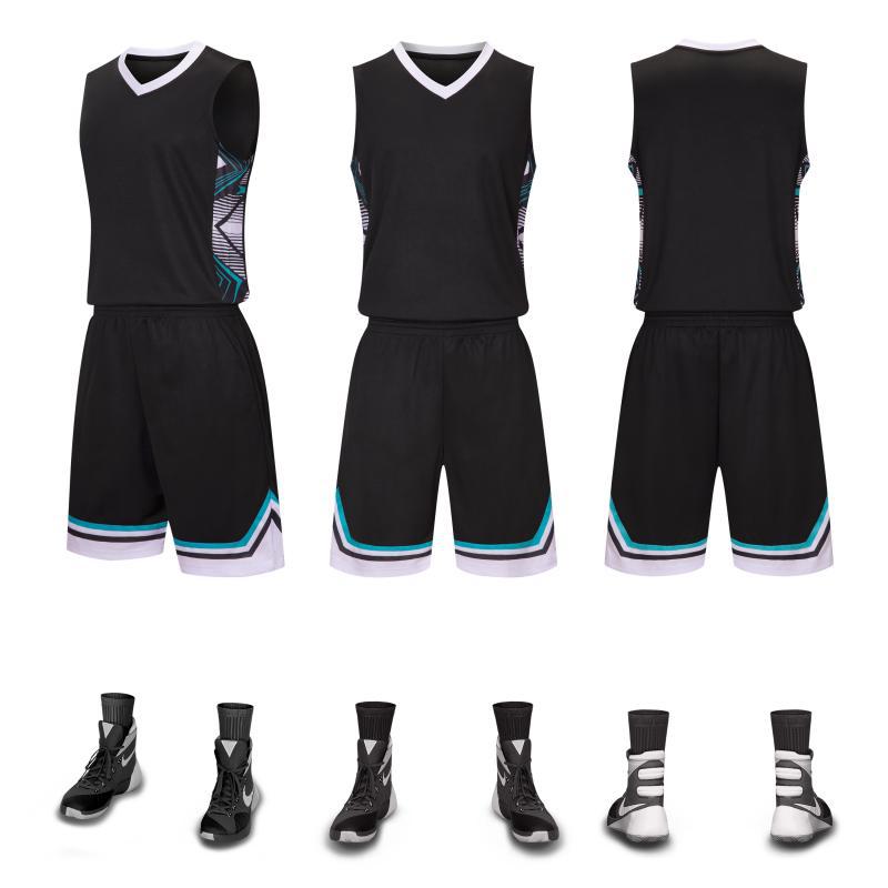 Al por mayor nueva ropa de baloncesto transpirable masculina juvenil campus uniformes de juego de estudiantes uniformes de equipo personalidad impresa camiseta