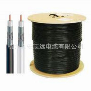 厂家直销供应RG6四屏蔽高清有线电视连接线电缆线同轴线