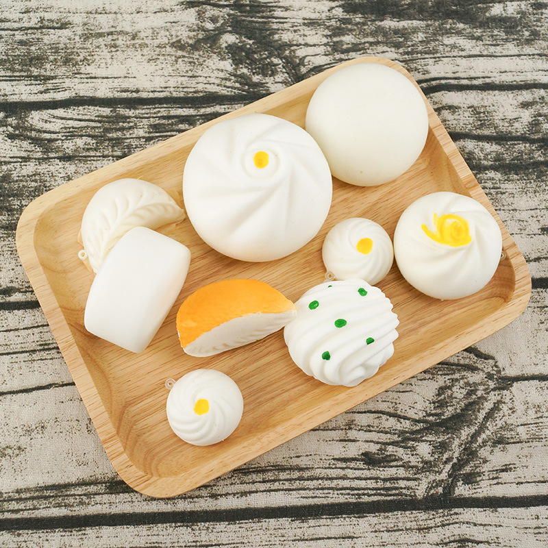 Simulation Milk Yellow Buns Model Model Fake Flower Roll Dumpling…