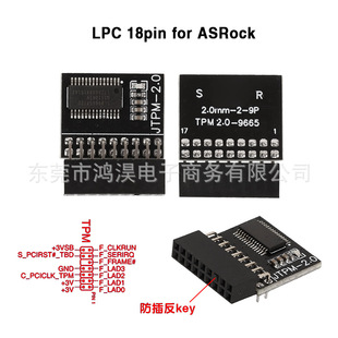 Asrock LPC 18pin tpm 2.0 Remote Card Encryption Security Module