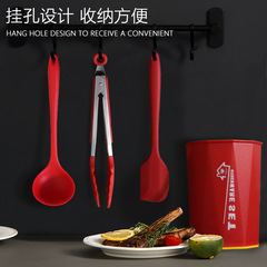 Cross-border silicone spatula and spoon set of 12 pieces non-stick silicone spatula high temperature resistant household silicone kitchenware wholesale