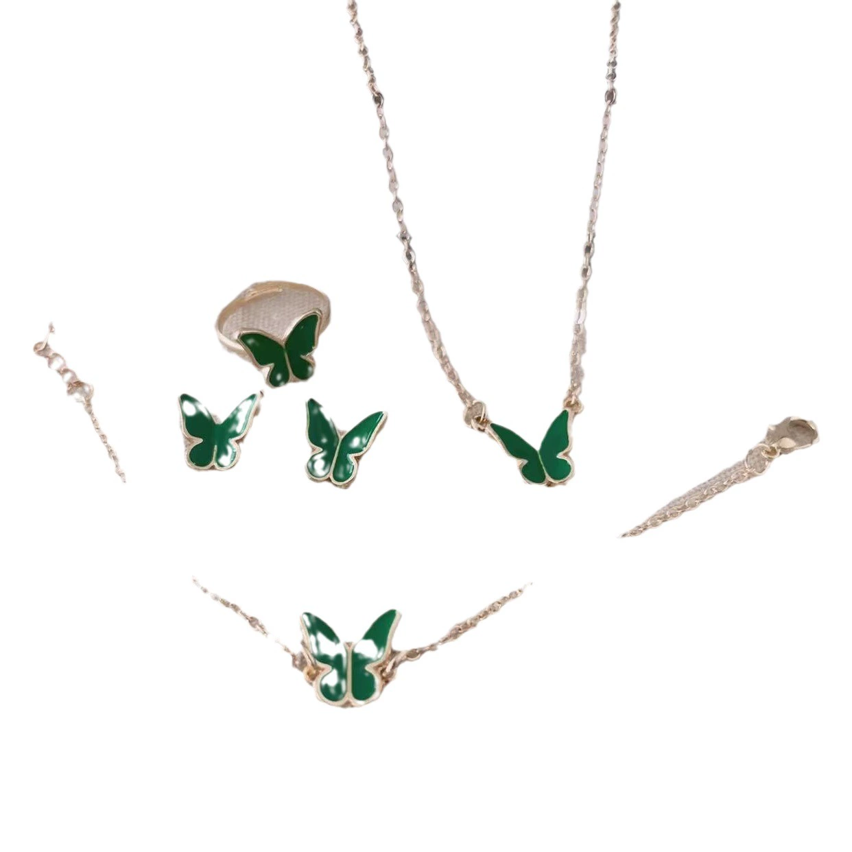 2023 новый европейский и американский модный любовный ожерелье набор из сплава масло многоцветное женское ожерелье спот оптом