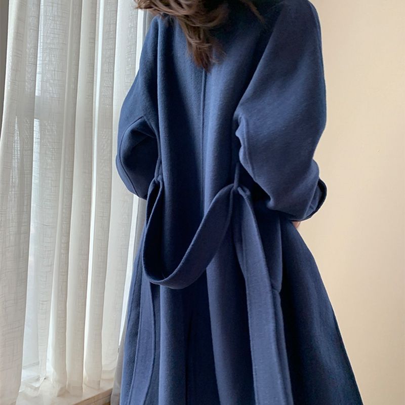 2025新款毛呢外套女中长款胖MM显瘦宽松高端洋气过膝大码女呢大衣