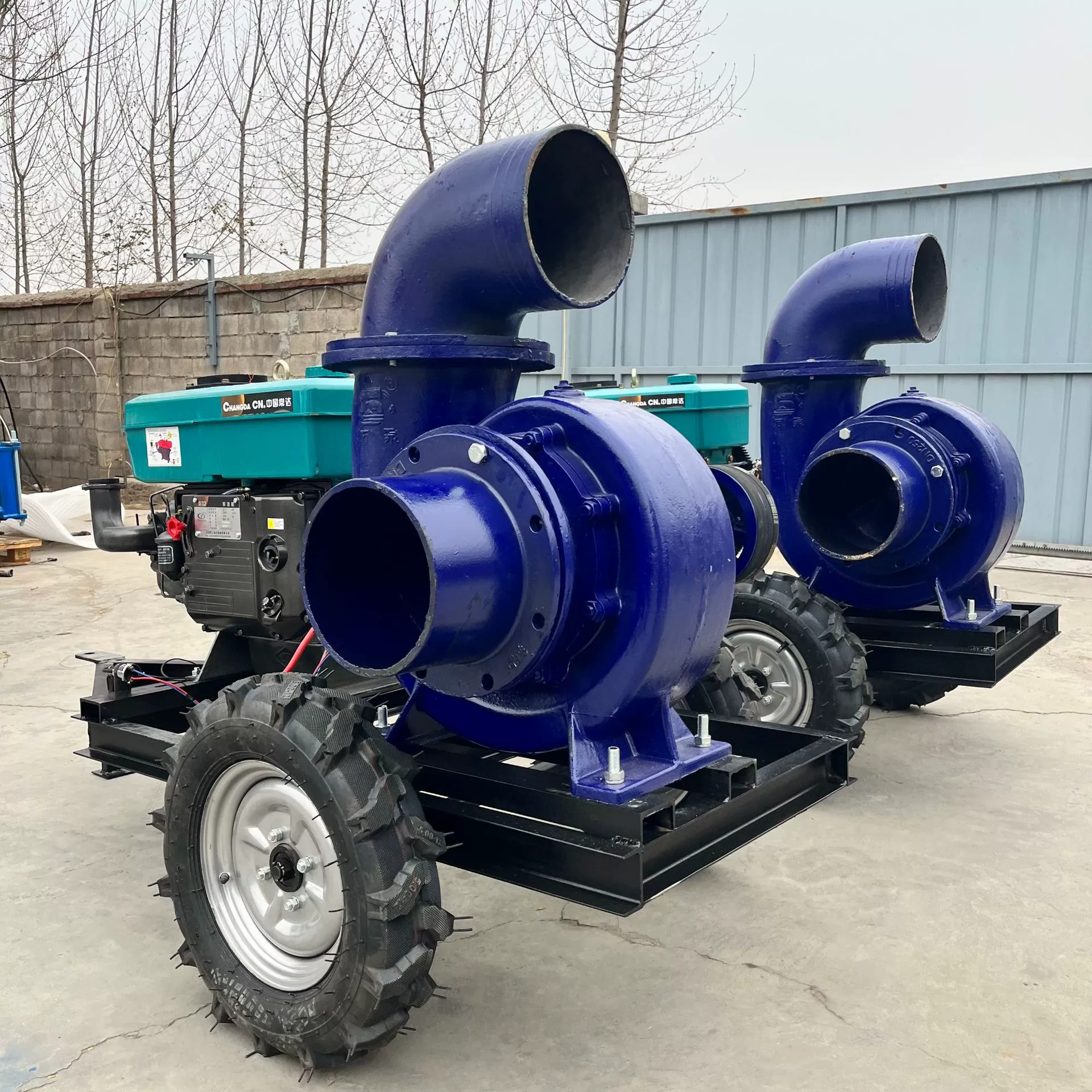 Дизельный прицеп высокого давления 150 м насосная машина для орошения сельскохозяйственных угодий восьмидюймовый дренажный насос прицепной водяной насос