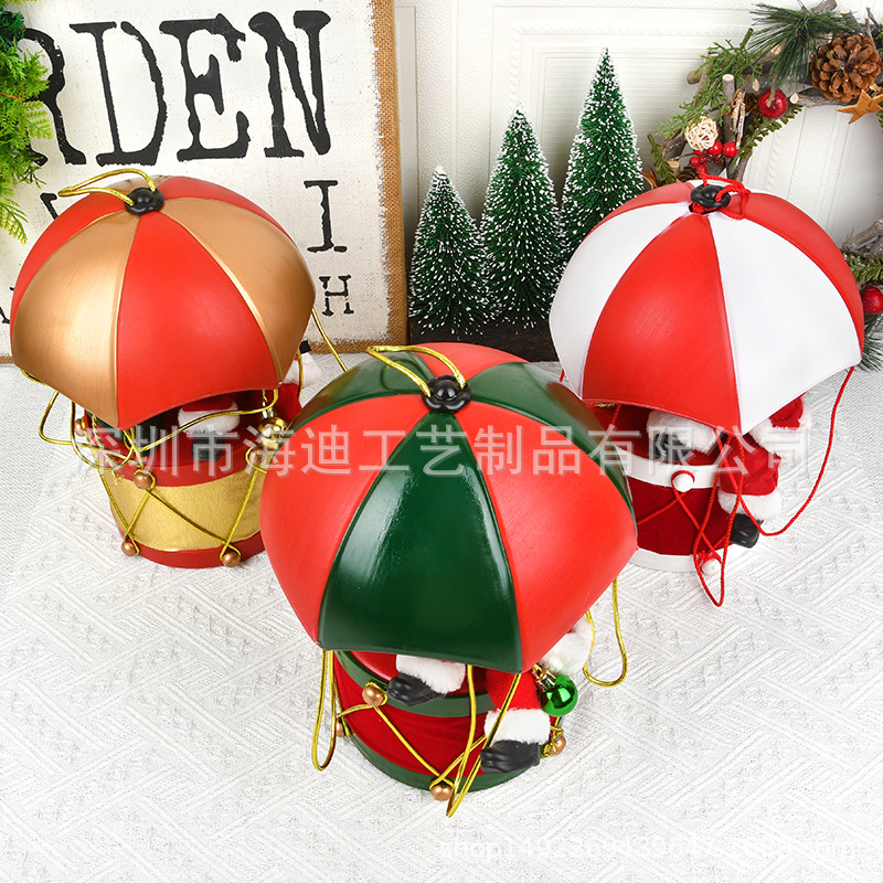 Decoraciones de Navidad transfronterizas paracaídas para regalos navideños decoración de ventanas image 4