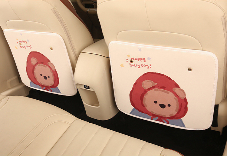 Cute Car Anti-Kick Pad Rear Car Cartoon Seat Backrest Rear Seat Protective Supplies Applbear Anti-Kick