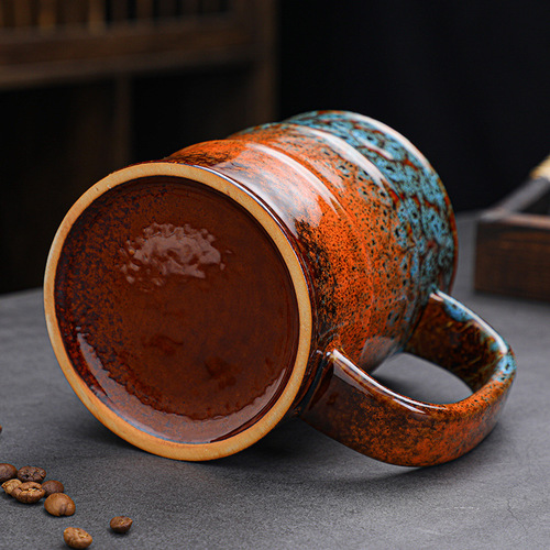 Cross-border hot selling kiln oil barrel cup large capacity ceramic mug creative coffee cup personal water cup small wholesale