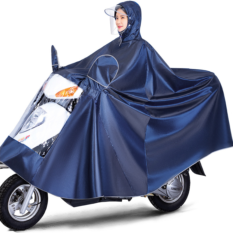Coche eléctrico impermeable padre-hijo madre-hijo solo doble más tamaño poncho motocicleta batería coche largo cuerpo completo a prueba de lluvia