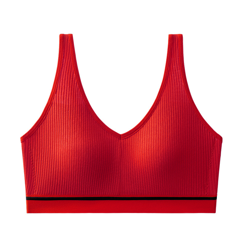 Transfronterizos deportivos de algodón puro, ropa interior de espalda hermosa, sujetador transpirable simple que absorbe el sudor, ropa interior de espalda hermosa, ropa interior de pecho.