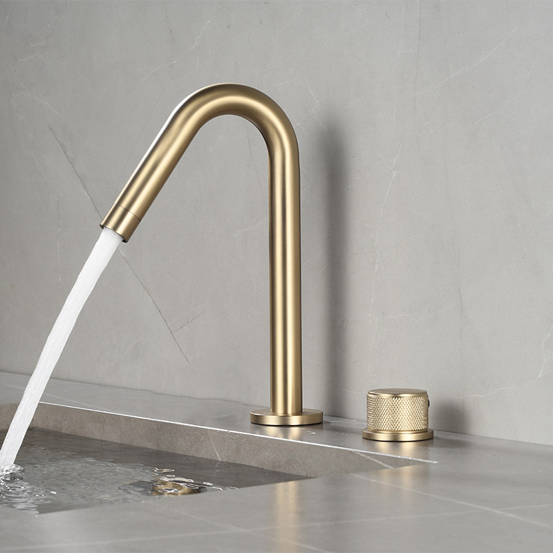 New Model Copper Body Hot and Cold Water Faucet, Two-Piece Set, Bathroom Sink Mixer Faucet, All-Copper