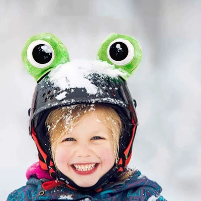 Dəbilqə (Kaska) aksesuarları – Shirley Rose Ski Helmet Decorated - a-pair-of-frog-eyes
