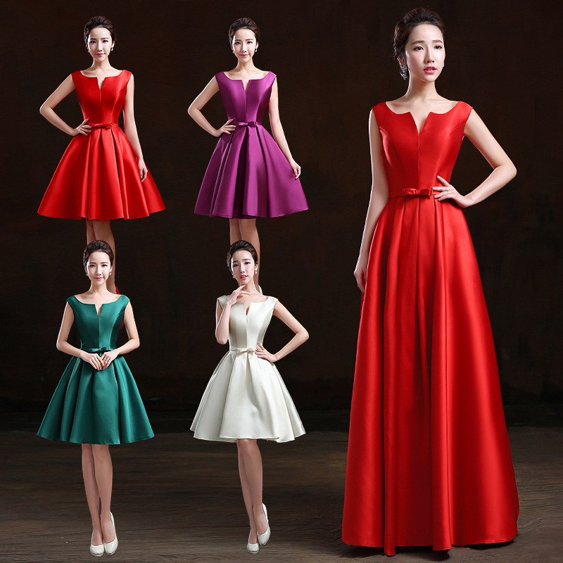 Bride Wedding Toast Dress 2023 New Slim Red Women's Dress Short Evening Dress Student Graduation Female Banquet