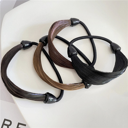 New fashion wig high elastic ponytail hair ring straight hair hair rope Korean style natural invisible hair tie hair rope hair accessories