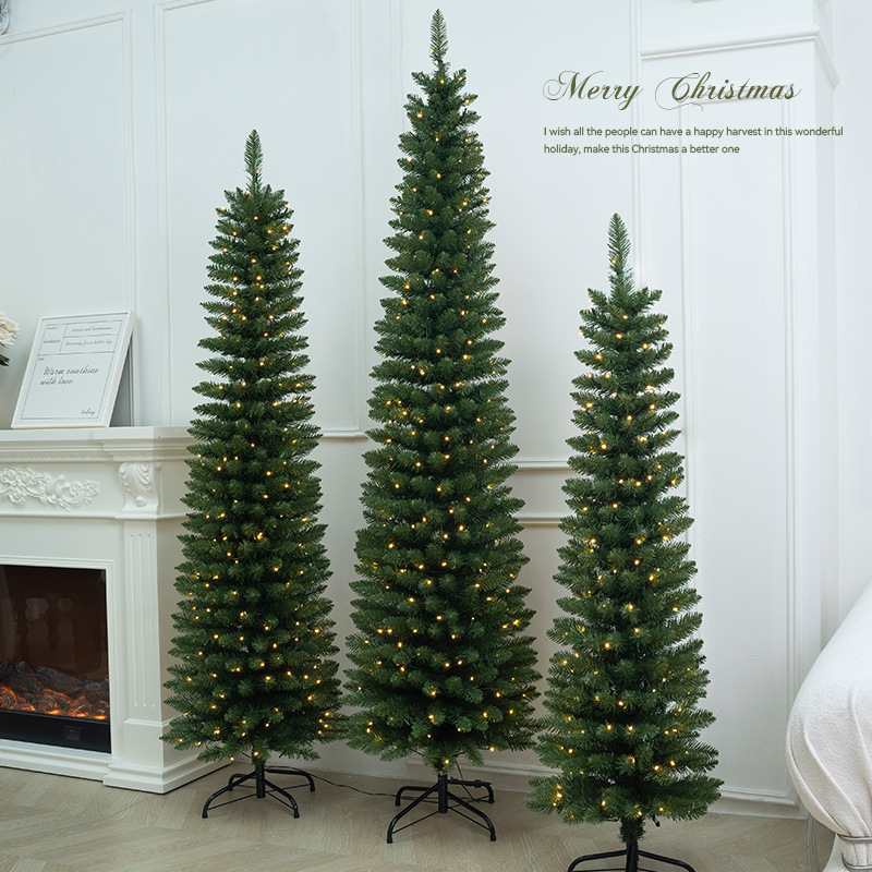 Árbol de Navidad transfronterizo plegable cifrado árbol de Navidad grande simulación árbol de Navidad delgado árbol de lápiz