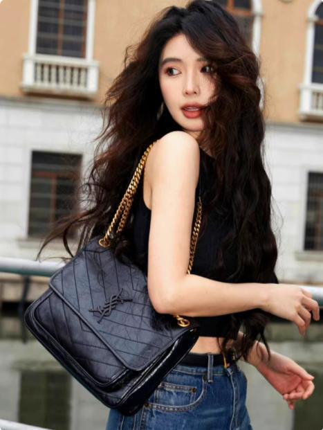 一件代发杨树林流浪包2025夏季新款高级感链条斜跨大容量单肩女包|undefined