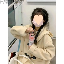 牛角扣呢子大衣女2023秋冬新款毛呢外套小个子高级感学生时尚洋气