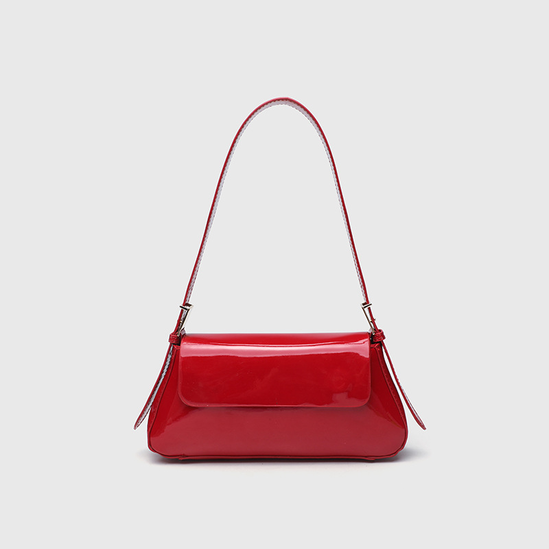 Z women's handbags cross-border wholesale 2023 summer new bright silver tumbling minimalist shoulder underarm bag