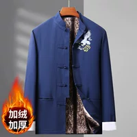 Осенняя и зимняя одежда Тан мужская куртка куртка Чжуншань новый китайский папа средний и пожилой дедушка 60 лет 70 лет вышивка