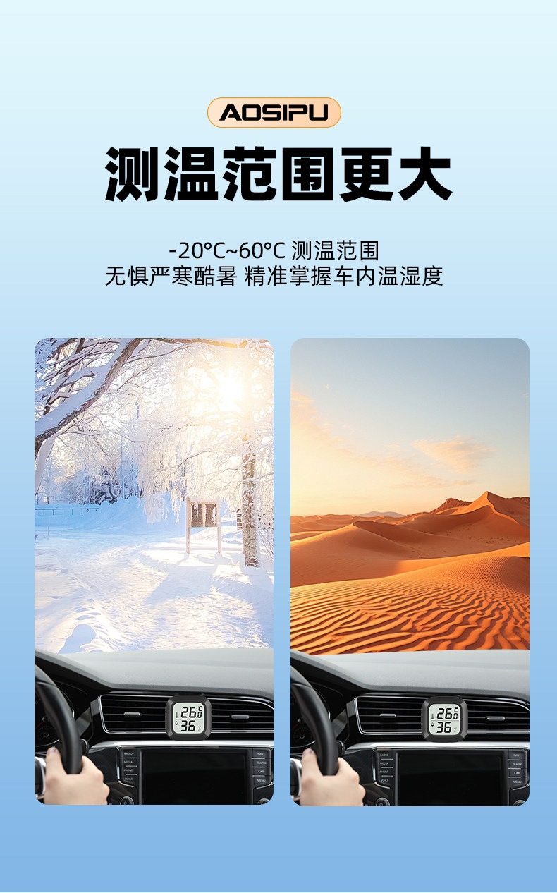 Suitable for car thermometers, temperature displays, in-car-specific automotive hygrometers, high-precision vehicle temperature and humidity meters
