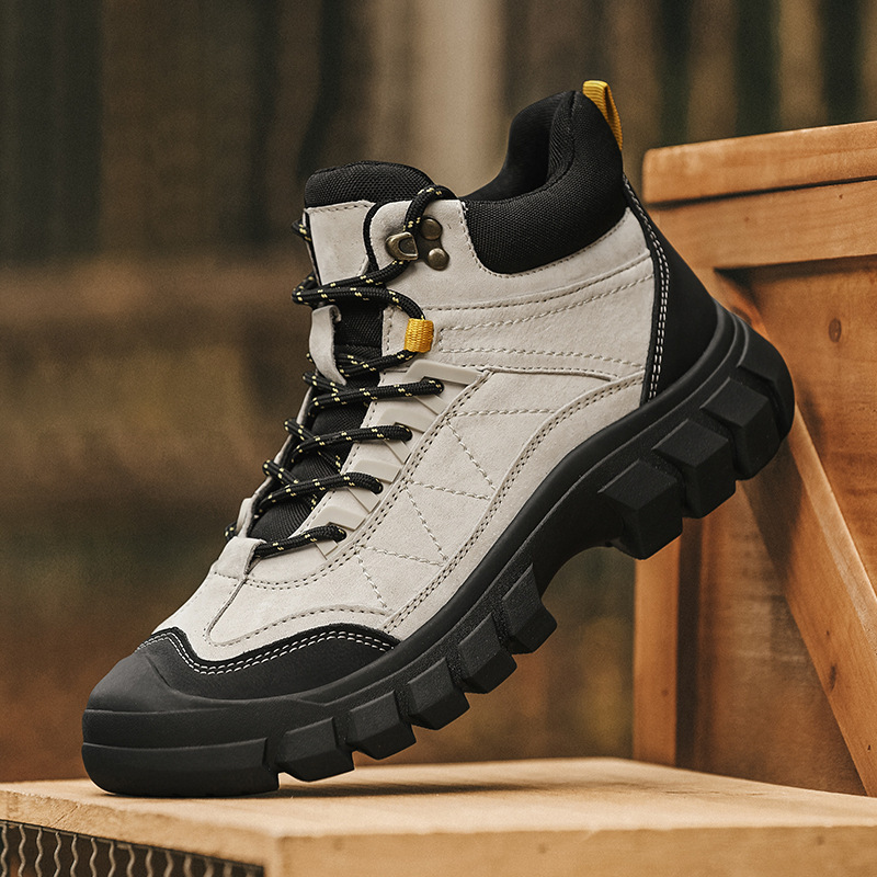 2025 New Outdoor Hiking Shoes Men's High-Top Wear-Resistant Height-Increasing Shoes Warm British Trendyy Casual Men's Shoes Snow Boots 2025 New Outdoor Hiking Shoes Men's High-Top Wear-Resistant Height-Increasing Shoes Warm British Trendyy Casual Men's Shoes Snow Boots