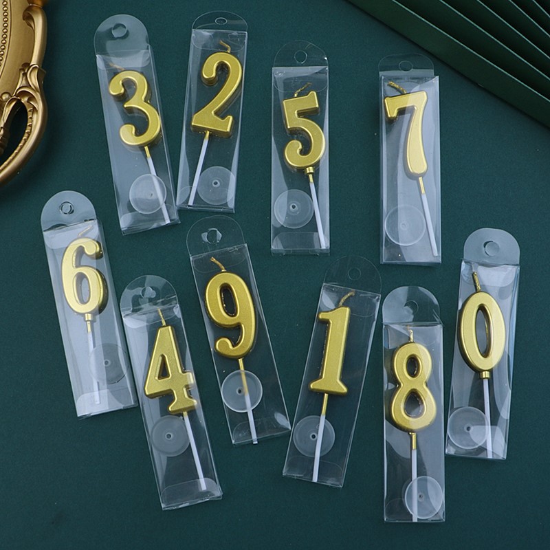 50 velas digitales de oro para el pastel de cumpleaños en caja independiente plata curva decoración de mesa de postres