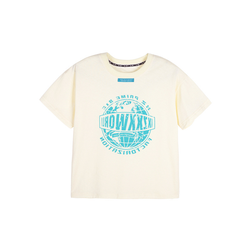 Camiseta de manga corta de estilo coreano de moda para mujer de moda 2023 Verano suelto todo partido casual de manga corta para padres e hijos