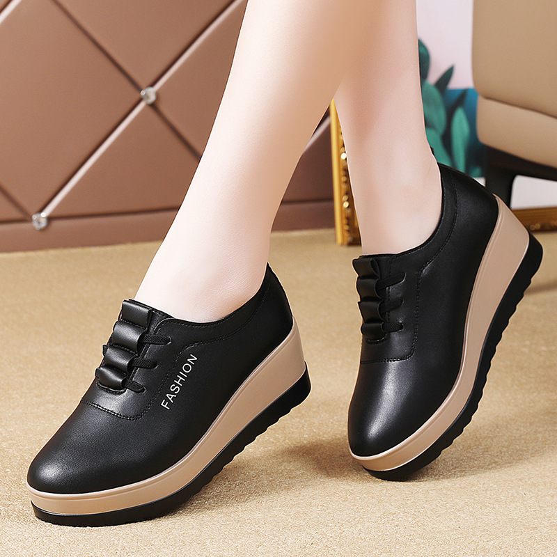 Cross-Border Foreign Trade Women's Shoes, Casual Trendy Shoes, Winter Warm and Fashionable Platform Heels, Increased Non-Slip Versatile Shoes, Platform Shoes