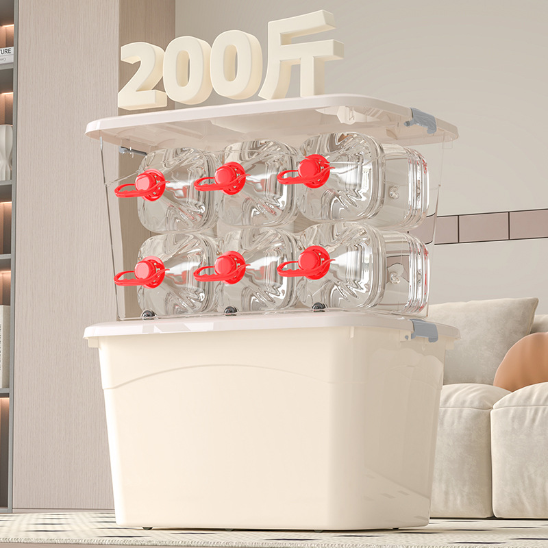 Caja de almacenamiento de plástico de estilo crema Caja de almacenamiento de edredón extra grande Caja de almacenamiento de juguetes Caja de almacenamiento de ropa