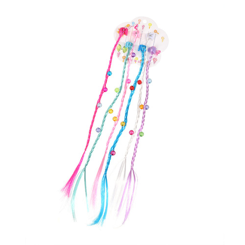 Children's colorful hair clips, cute baby braiding magic for girls, butterfly claw clips with tassels and floral sweet hair accessories