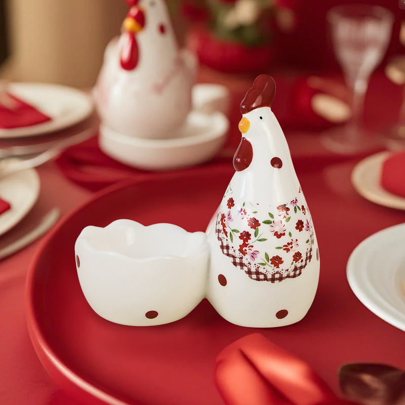 Pascua pastoral huevo de pollo cerámico huevo taza de huevo creativo huevo taza de pollo decoración para el hogar decoración Yama