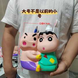 创意可爱肥嘟嘟小新笔筒办公室桌面收纳盒儿童男孩女孩大容量超大