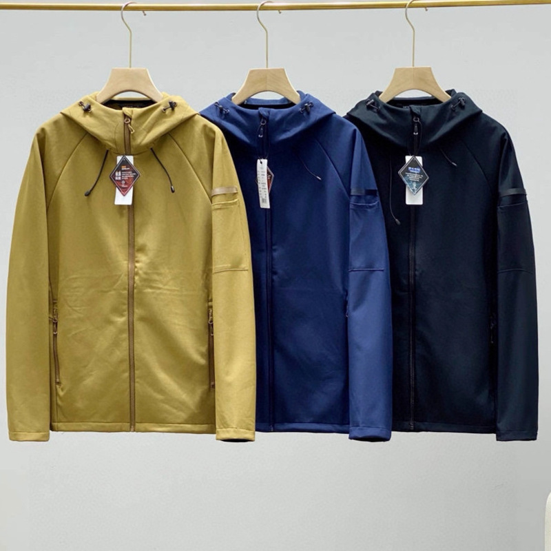 Dijia's Same Style Unlabeled Replacement Outdoor Training Mountaineering Hiking All-Weather Waterproof Breathable Lightweight Hooded Jacket for Men