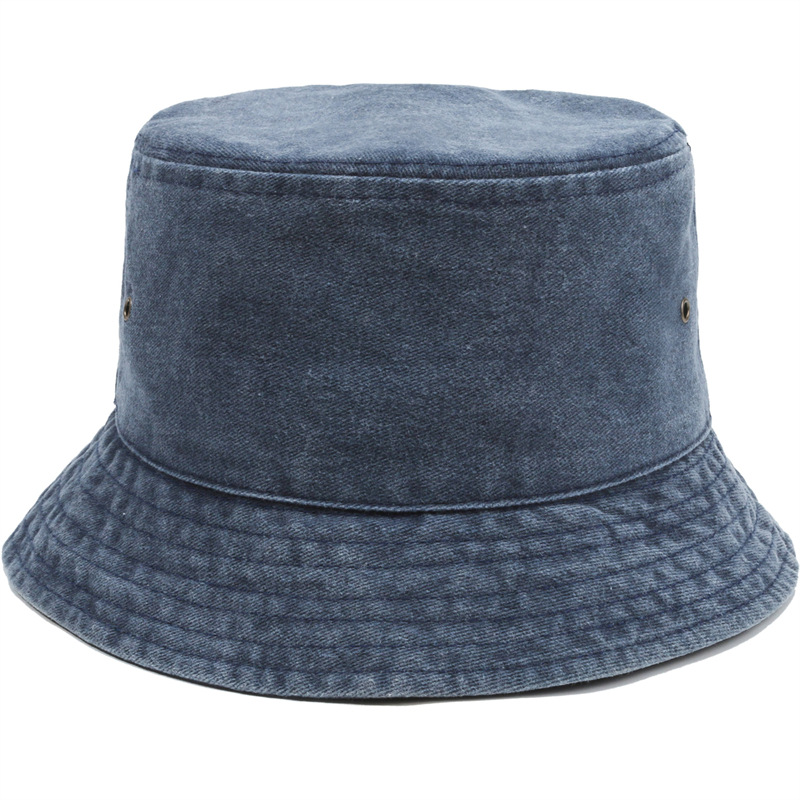 Sombrero tipo pescador de primavera y otoño, color sólido lavado, ala redonda, plegable y de moda para sombra