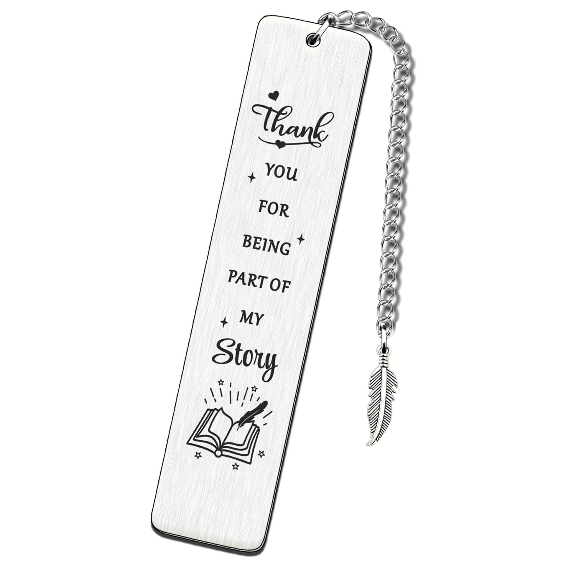 Marcadores de acero inoxidable europeos y americanos Regalos de la temporada de graduación Grabado con láser Gracias Regalos del día del maestro Libro Marcadores de metal