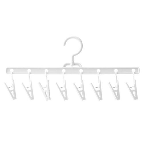 Baby Clothes Hanger Children Newborn Baby Bib Small Clothes Hanger with Multiple Clips Multi-functional Anti-slip Drying Clothes Hanger