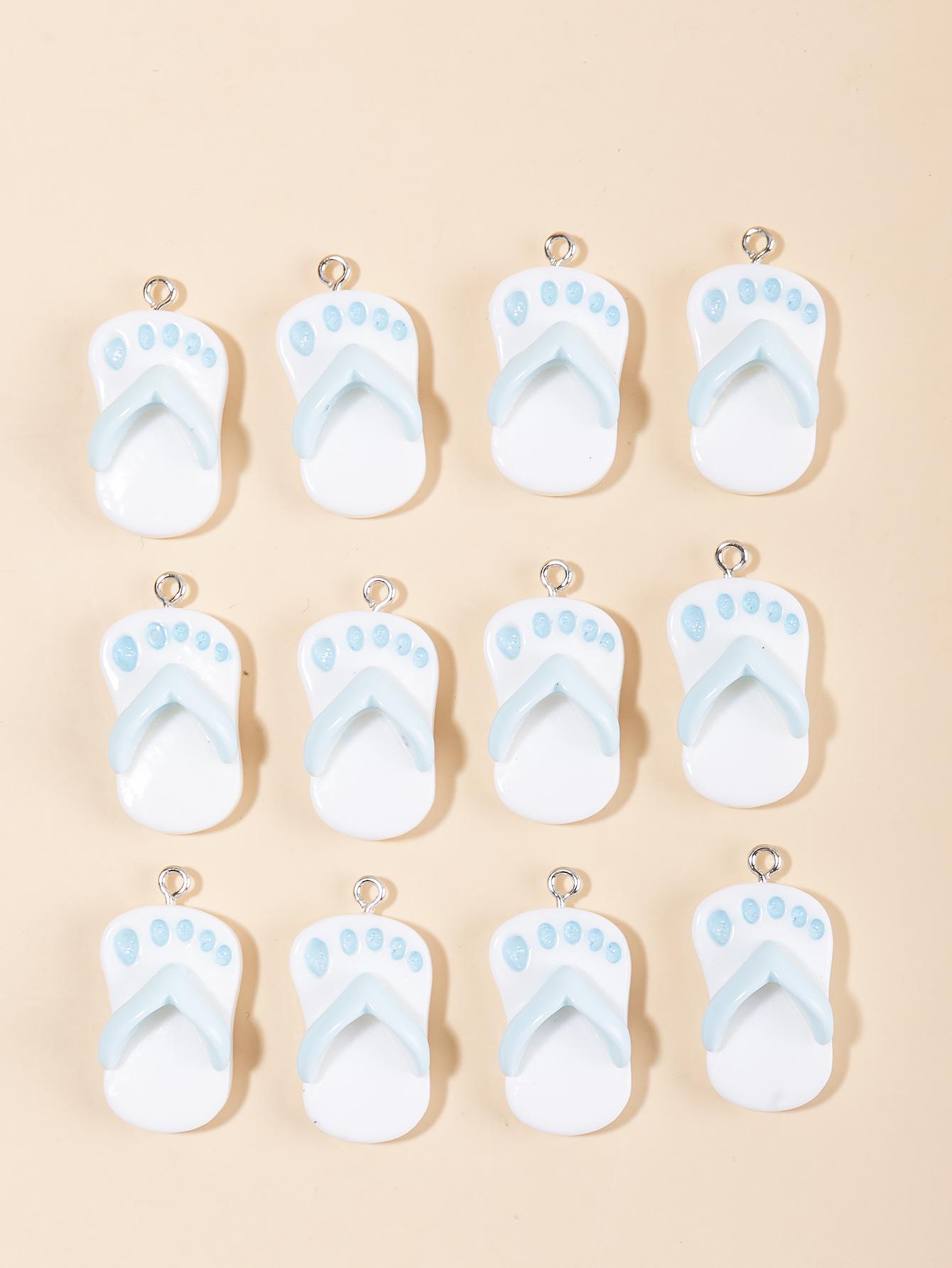 12 Pieces Simple Style Slippers Resin Enamel Pendant Jewelry Accessories display picture 13
