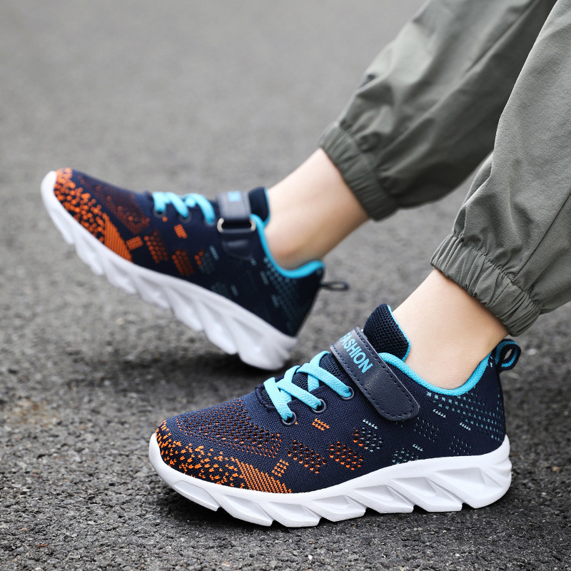 Children's Shoes, Men's Hollow Breathable Mesh Shoes, Medium and Large Children's Running Shoes, Summer Student Casual Sports Shoes