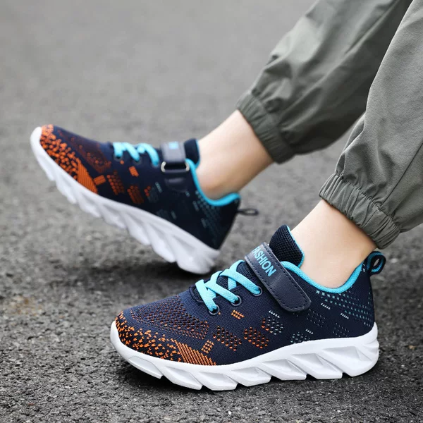 Children's Shoes, Men's Hollow Breathable Mesh Shoes, Medium and Large Children's Running Shoes, Summer Student Casual Sports Shoes